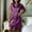 Purple, variant on Blmnix Sleep Dress for Women Satin Nightgowns Button Down Nightgown Nightshirts Nightgowns Collared Short Sleeve Above-the-Knee Blue Moo Moos for Women Nightgown