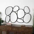 thumbnail image 2 of DecMode 54" x 35" Black Bubble Cluster Abstract Wall Mirror, 2 of 12