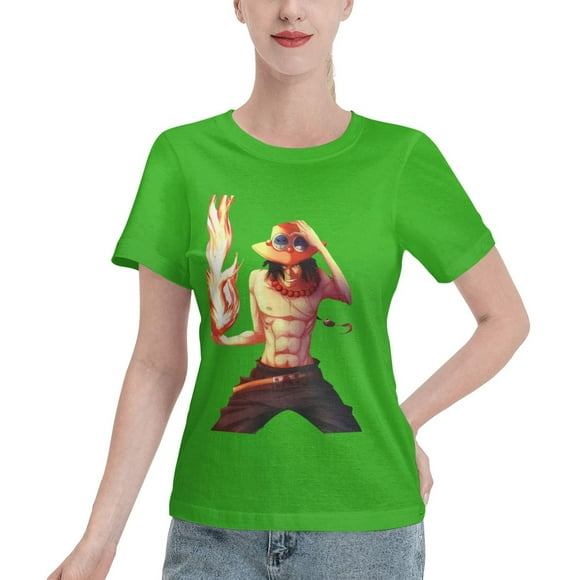 Women's Basic Short Sleeve T-Shirt One Piece Ace