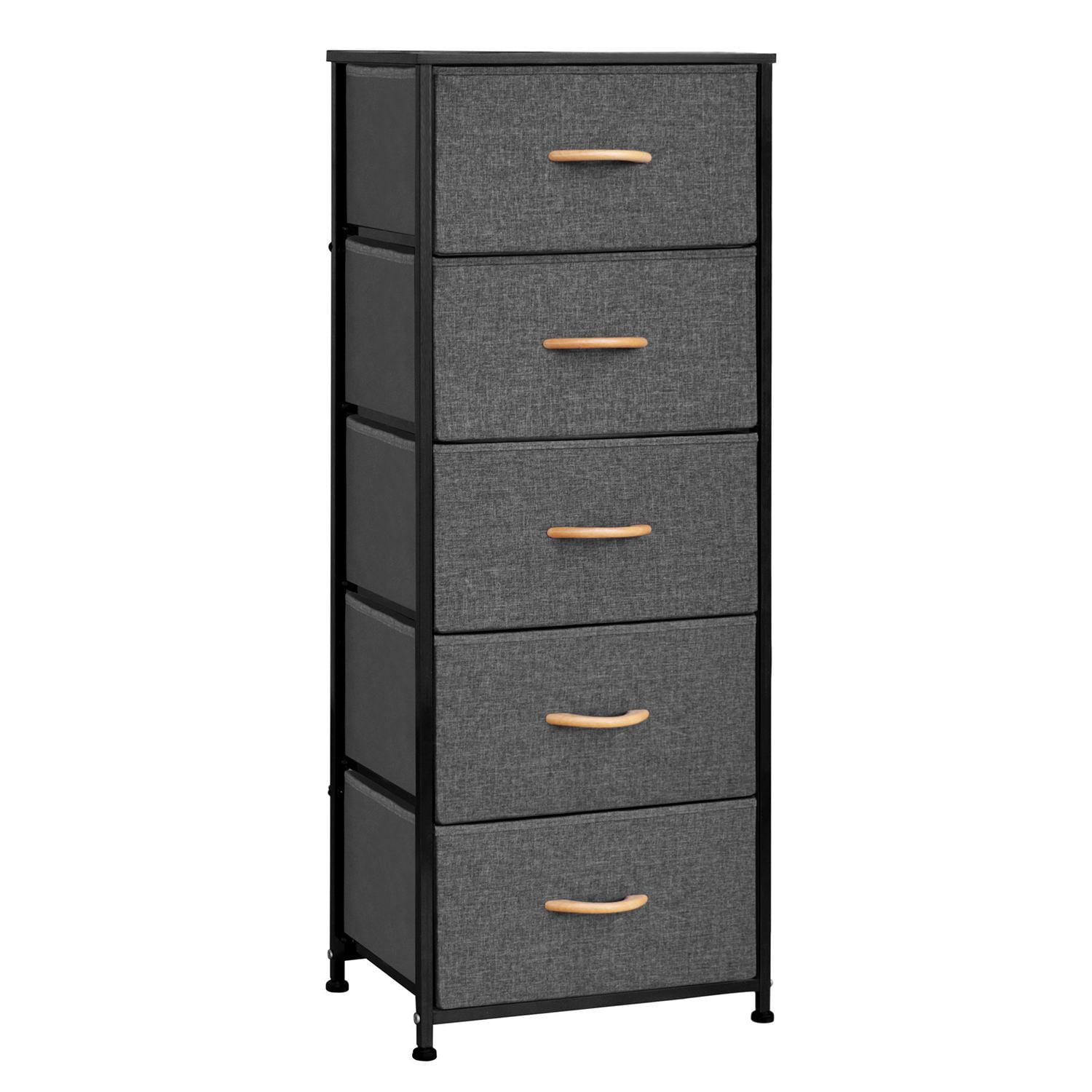 Pellebant 5 Drawer Fabric Steel Vertical Dresser Storage Tower in