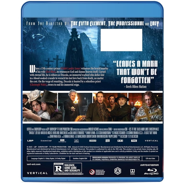 Dracula Blu-ray, Vertical Entertainment, Horror, Rated R - Walmart.com
