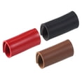 thumbnail image 4 of Uxcell Leather Razor Head Protecting Cover Safety Razor Head Protecting Sheath Multicolor 3 in 1 Set, 4 of 6