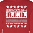 thumbnail image 4 of Inktastic On Fridays We Wear R.e.d. Remember Everyone Deployed Long Sleeve T-Shirt, 4 of 5