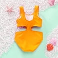 thumbnail image 4 of Coerni Toddler Baby Girls Summer Solid Color Cartoon Swimsuit Deer Shape Durable Animal Theme Party Beach Playing Wear, 4 of 6