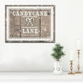 thumbnail image 2 of Brown and White Christmas Candy Cane Lane Wrapped Rectangular Wall Art Decor 20" x 30", 2 of 3