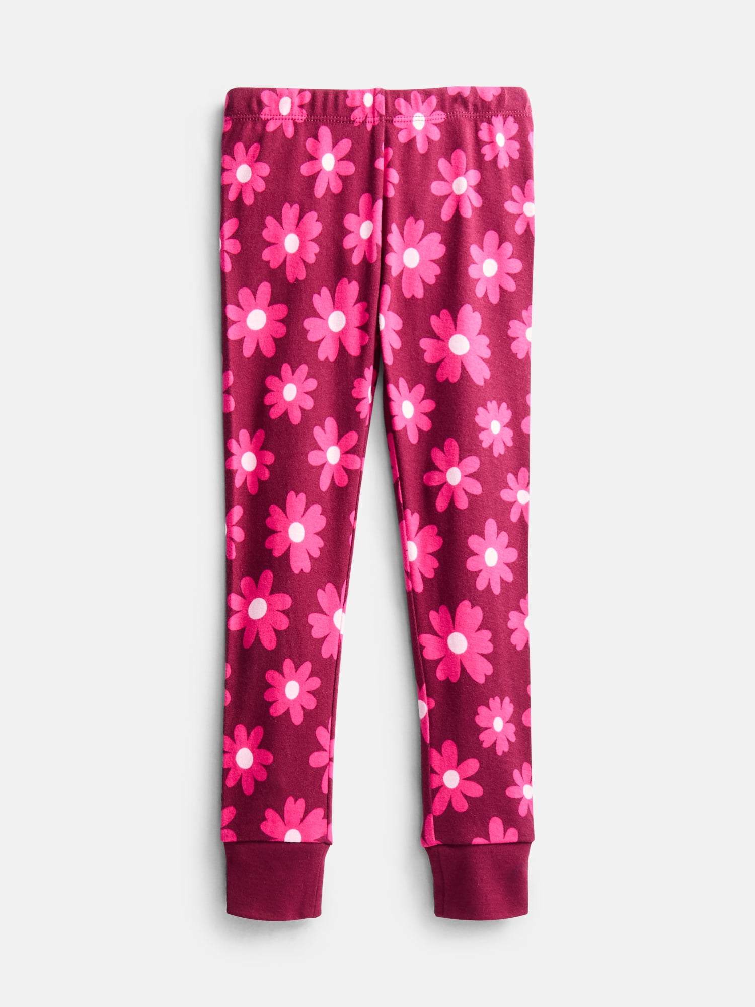 Wonder Nation Girls' Snug Fit Cotton Pajama Top and Pants Set, 2-Piece, Sizes 4-10