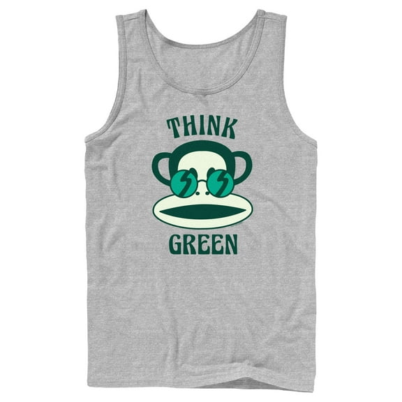 Men's Paul Frank Think Green Julius the Monkey Tank Top Athletic Heather Small