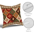 thumbnail image 5 of Brown and Red Boho Pillow Covers 20x20 Inch Set of 2 Bohemian Vintage Flower Decorative Throw Pillow Covers Green Beige Floral Outdoor Cotton Pillowscase Cushion Covers for Sofa Couch Bedroom Home, 5 of 6