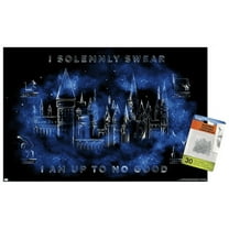 Harry Potter - Hogwarts Castle Magic Wall Poster with Pushpins, 14.725" x 22.375"