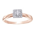 thumbnail image 1 of White Diamond Square Frame Engagement Ring in 10k Rose Gold, 1 of 1