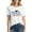 White, variant on Drses Women's 4th of July Independence Day Patriotic T-Shirt - 100% Cotton American Flag Graphic Short Sleeve Round Neck Tee (Sizes S - 2XL)