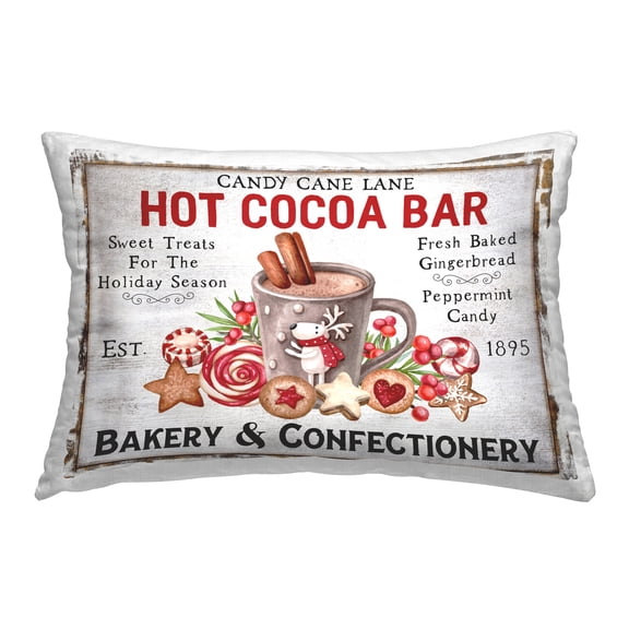 Stupell Industries Hot Cocoa Confectionery Decorative Printed Throw Pillow, 14 x 20