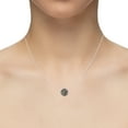 thumbnail image 2 of Natural Petoskey Round Shape Pendant Necklace in Sterling Silver for Women with 18-inch Adj. Chain, Special Birthstone Jewelry for Her Birthday, Wedding Anniversary, Christmas, Mothers Day, 2 of 6