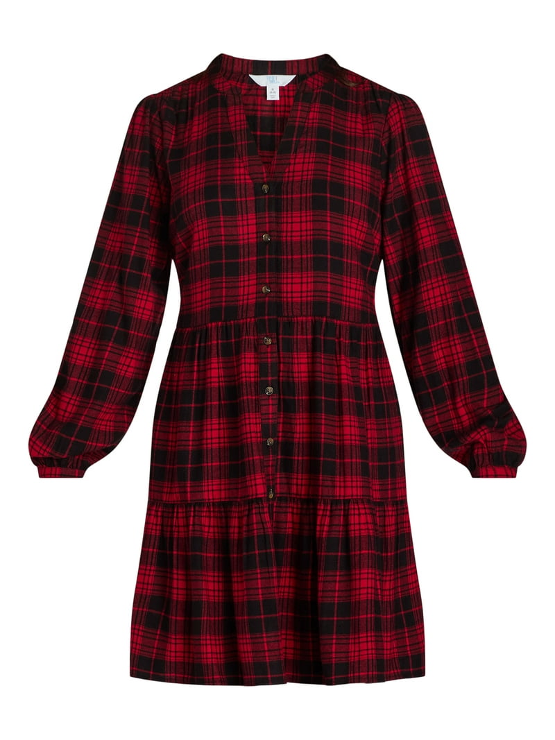 plus plaid shirt dress Plus Size - Flannel Shirt Dress