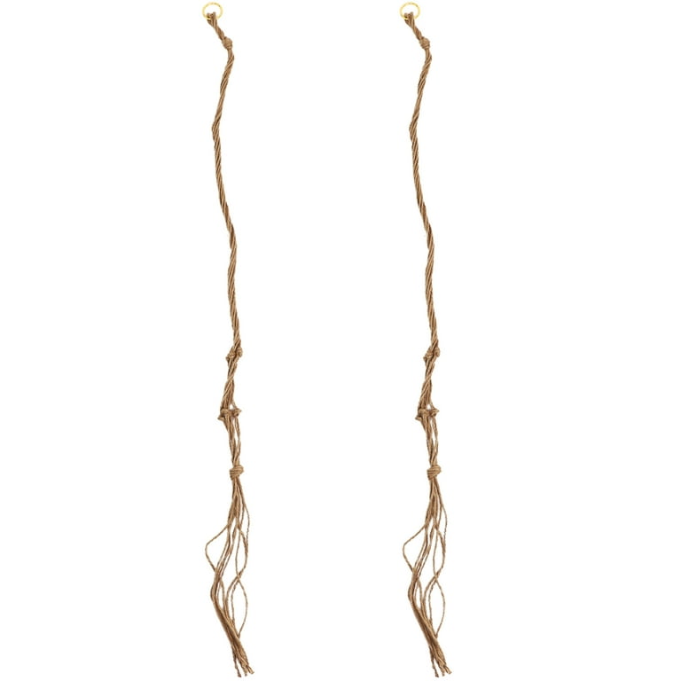 2PCS 47 Inches Plant Flower Hanger Macrame Jute for Indoor Outdoor Ceiling Deck Balcony Round and Square Pots 2PCS 47 Inches Plant Flower Hanger Macrame Jute for Indoor Outdoor Ceiling Deck Balcony Round and Square Pots