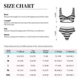 thumbnail image 6 of Wukai Black And White Diamonds Women's Bikini Set Two Piece,wimsuit High Waisted V Neck Twist Front Adjustable Spaghetti Straps Bathing Suit-XX-Large, 6 of 7