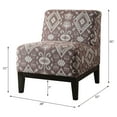 thumbnail image 3 of ACME Hinte Armless Accent Chair in Multi-Color and Dark Brown, 3 of 3