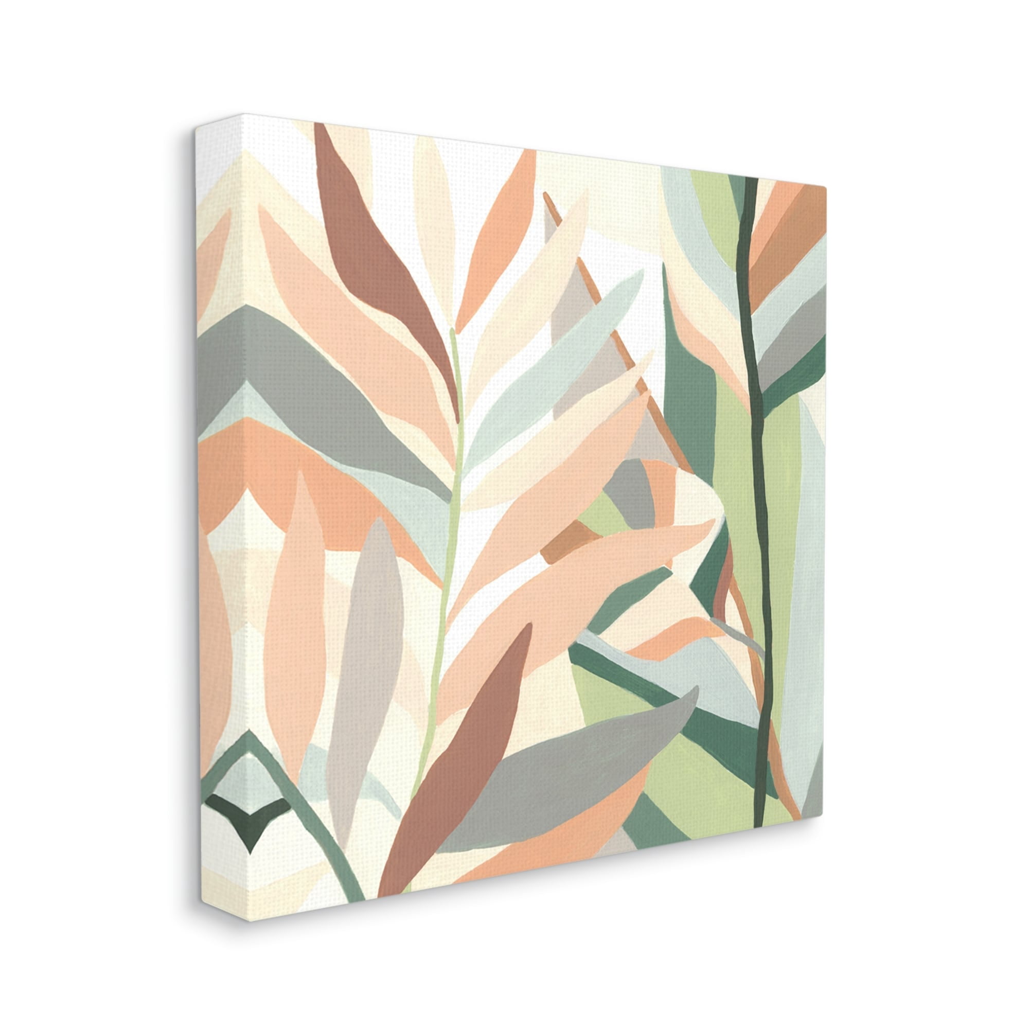 Stupell Industries Contemporary Tropical Palm Leaves Botanical & Floral Painting Gallery Wrapped Canvas Print Wall Art