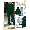 thumbnail image 6 of MSJUHEG Jumpsuits for Women,Jogging Suits for Women Plus Size,Lounge Sets for Women,Tracksuit Set Two Piece Outfits Sets,Matching Sets Women Clothing,Track Suits for Women Set Green 2 XL, 6 of 7