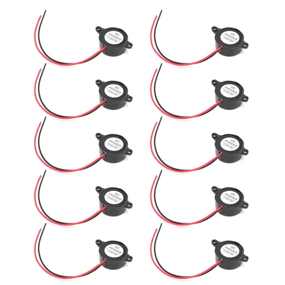 10Pcs SFM-20B High Decibel Alarm Buzzers 3~24V Piezoelectric Sound Devices for Educational Circuits and Experiments