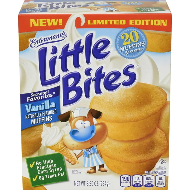Entenmanns Little Bites Vanilla Muffins Limited Edition 20 Count 825 Oz - Walmartcom