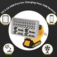 thumbnail image 6 of 18V Cordless LED Work Light Portable Outdoor Wide&Long-Range Jobsite Lamp with USB Charge Port,8In 3300lm Flashlight Compatible with Dewalt 14.4V-20V Lithium Battery, 6 of 7
