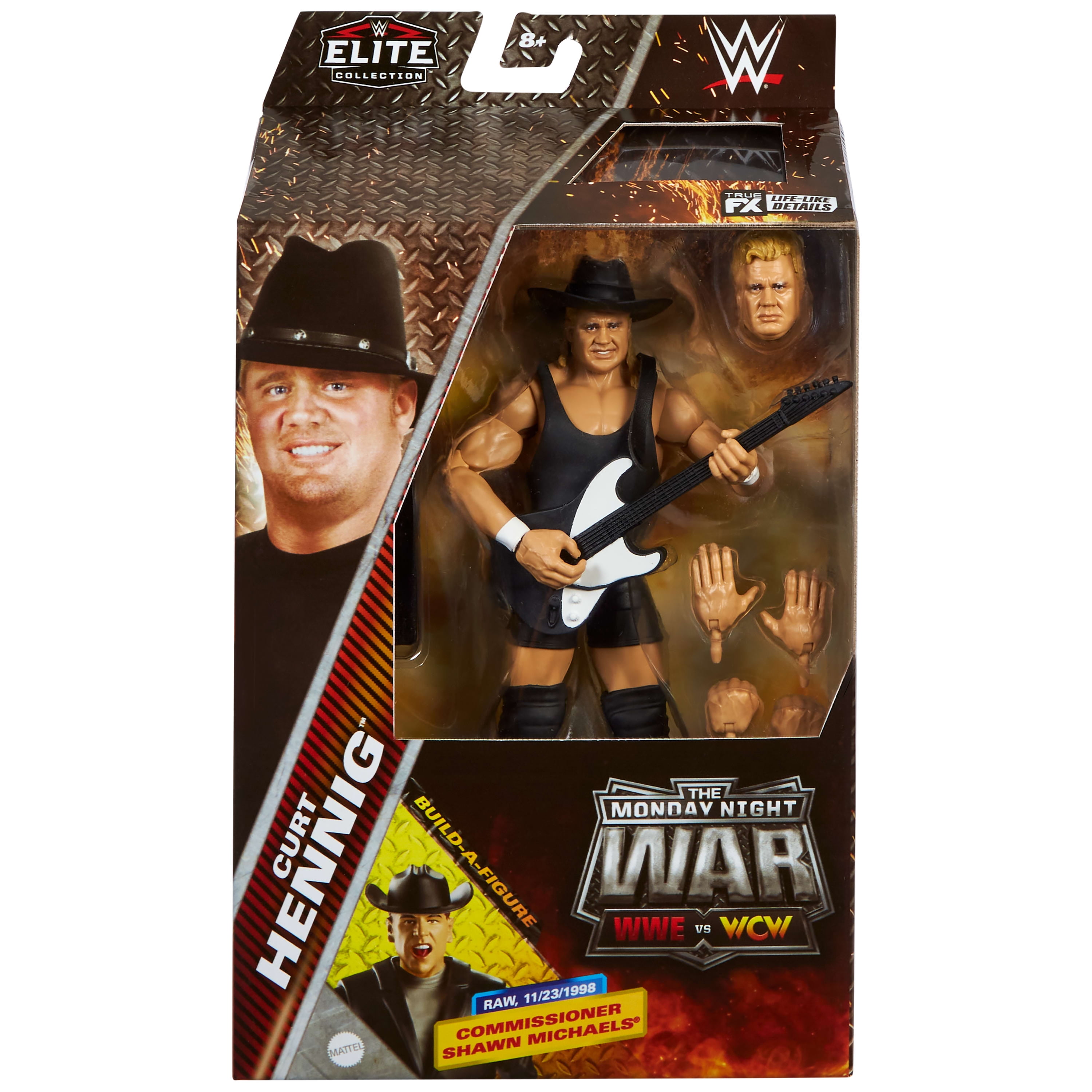 WWE Monday Night War Elite Collection Curt Hennig Action Figure with Accessories, Build-a-Figure Parts