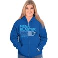 thumbnail image 4 of Classic Video Game Mega Man Blaster Unisex Plus Size Zip Hoodie Brisco Brands 2X, 4 of 5