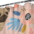 thumbnail image 2 of Bulldog Dog and Flower Florals Shower Curtain 72x84in ,Bathroom Decorative Shower Curtains Set with 12 Hooks,Modern Waterproof Washable Shower Curtain, 2 of 4