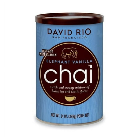 David Rio Elephant Vanilla Chai, Powdered Tea, 14 oz