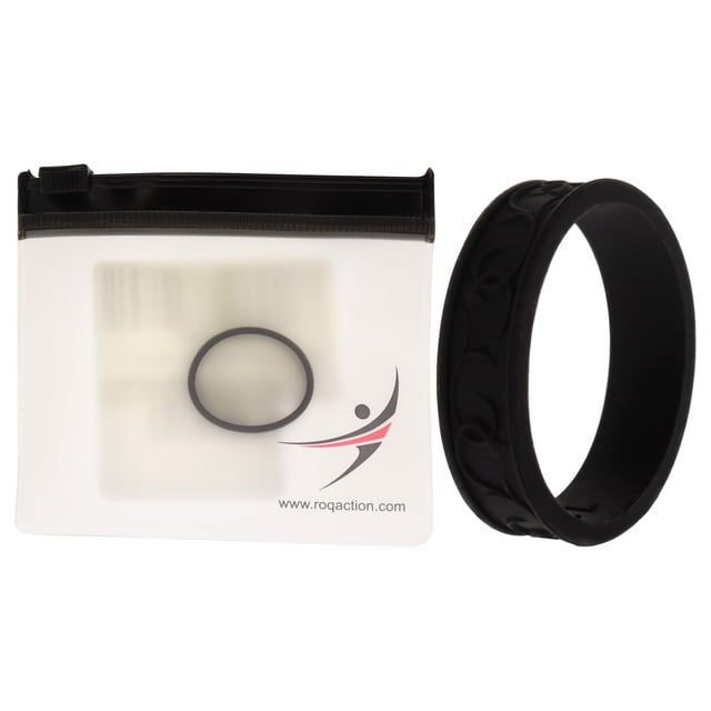 Anillo de boda con flores de silicona - Negro de ROQ para mujer - Anillo de 11 mm