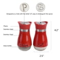 thumbnail image 6 of Funly mee Stainless Steel and Glass Salt and Pepper Shaker Set with Holder, 2 Pack, 6 of 6