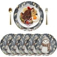 thumbnail image 3 of Coolnut Cute Christmas Snowman Placemats Set of 6 Non-Slip Heat Resistant Dining Table Place Mats Washable Kitchen PVC Weave Table Mats Home Decor Gifts, 3 of 7