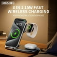 thumbnail image 5 of Wireless Charger 3 in 1, 15W Fast Charging Station for Apple Watch 9/8/Ultra 2/Ultra/SE/7/6/5/4/3/2, for AirPods 3/2/1/Pro/Pro 2, for iPhone 15/14/13 /Plus/Pro/Pro Max/12/11/X/Xr/XS/8-Black, 5 of 6