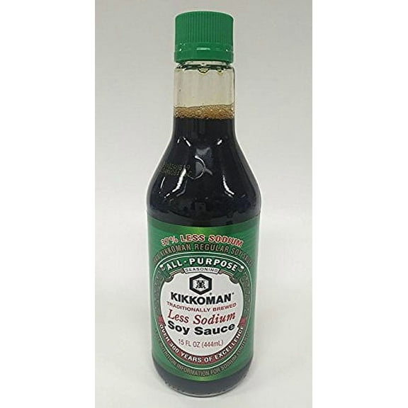 Kikkoman Naturally Brewed Less Sodium Soy Sauce 15 oz