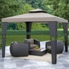 CorLiving Riverside Patio Gazebo in Textured Black Weave