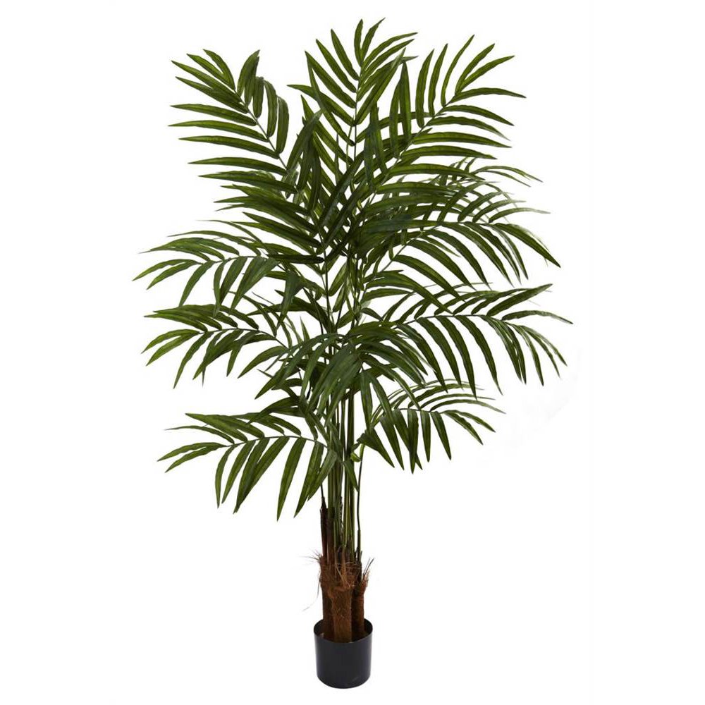 60 in. Big Silk Palm Tree in Green