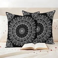 thumbnail image 4 of Pack of 2 Outdoor Pillow Covers 24x24 Inch Waterproof Black Boho Throw Pillow Covers,Decorative Couch Pillow Shams Protectors Retro Farmhouse Neutral Abstract Geometric Patio Cushion Pillowcases, 4 of 8