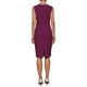 thumbnail image 3 of Vestido lápiz de longitud a la rodilla para mujer sin mangas con escote en V, vestido ceñido de verano 2025 para oficina, 2XL, púrpura, 3 of 5