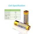 thumbnail image 2 of Batería alcalina LiCB 27A 12V (paquete de 5), 2 of 7