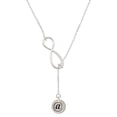 thumbnail image 1 of Delight Jewelry Silvertone Disc 1/2'' - Symbol - At Sign - @ - Silver tone Elegant Infinity Lariat Necklace, 1 of 4