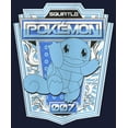 thumbnail image 2 of Junior's Pokemon Squirtle Metallic Badge Cowl Neck Sweatshirt Navy Blue X Large, 2 of 4