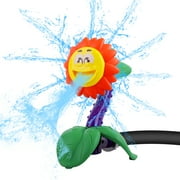 FiGoal Kids Sprinkler Outdoor Water Activity Spray for Toddlers Boys and Girls-Spinning for Backyard Splash Games