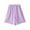 Purple, variant on Cowsor Girls Shorts Elastic Waist Wide Leg Knee Length Shorts for Kids