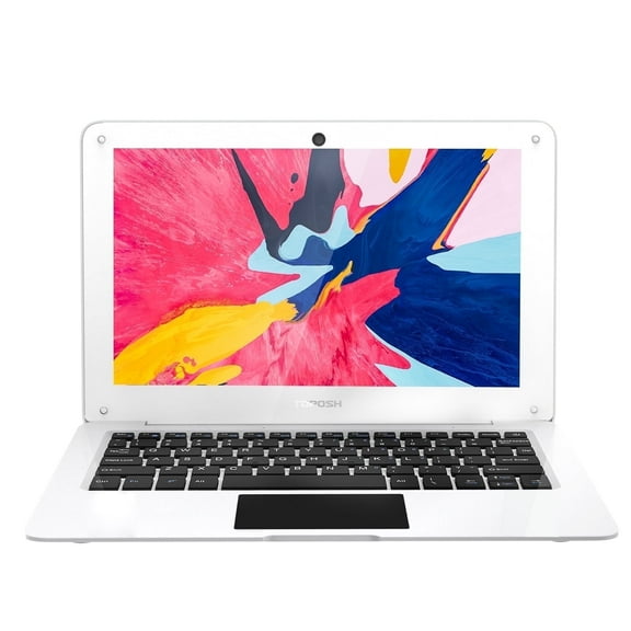 TOPOSH Mini Laptop Student, Intel Celeron N4000, 8GB 128GB, Laptop 10.1" 1280*800P, Windows 10, White Laptop