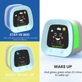 thumbnail image 2 of Kids Alarm Clock for Kids, Children's Sleep Trainer Clock with 4 Color Toddler Night Light, Sleep Sound Machine, Blue,1 x Alarm clock 1 x USB cable,Blue, 2 of 8