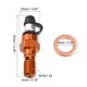thumbnail image 3 of Ofertas Únicas 1 Juego de Cilindro Maestro de Freno de Motocicleta Caliper M10x1.25 Tornillo de Sangrado Tapón de Polvo Naranja, 3 of 7