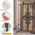thumbnail image 2 of Wooden Plank Backdrop for Photography,Fabric Photo Background Backdrop,Rustic Farmhouse Brown Black Barn Door Photo Booth Background for Portrait Photoshoot Video Wedding Decoration Banner 8x6ft, 2 of 9