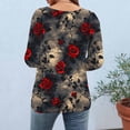 thumbnail image 6 of jjayotai Plus Size Womens Long Sleeve Shirts Round Neck Floral Printed Basic Tees Classic Fitted Tunic Tops Casual Fashion Dressy Clothes, 6 of 6