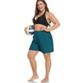 thumbnail image 4 of Sociala Women's Plus Size Swim Shorts High Waisted Bathing Suits Bottoms Tankini Trunks with Pockets, 4 of 5